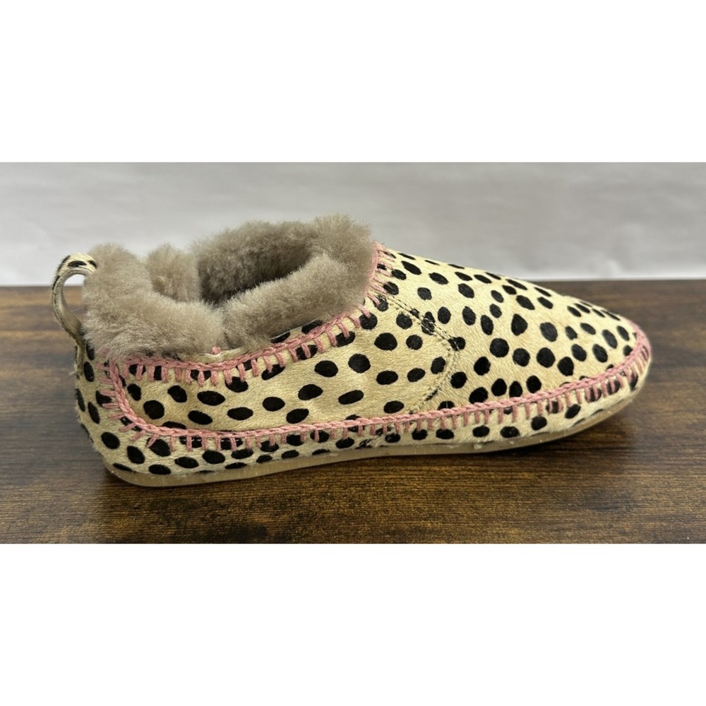 Laidback London Printed Embroidered Suede Slippers Size 37 US 6 Shearling Anthro - Picture 4 of 16